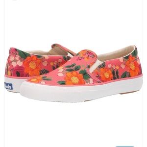 Keds X Rifle Paper Co. Anchor Slip On Vintage Blossom Pink Sneaker Women Size 9